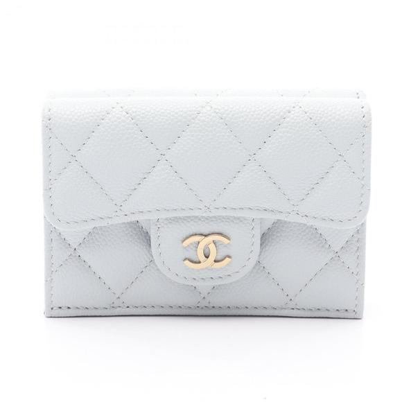 CHANEL Blue Leather Wallet - Picture 1 of 6